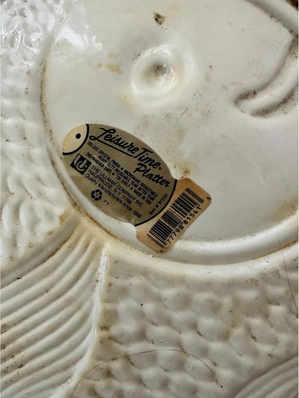 Vintage Leisure Time Platter The Ullman Co Fish Serving Tray 18